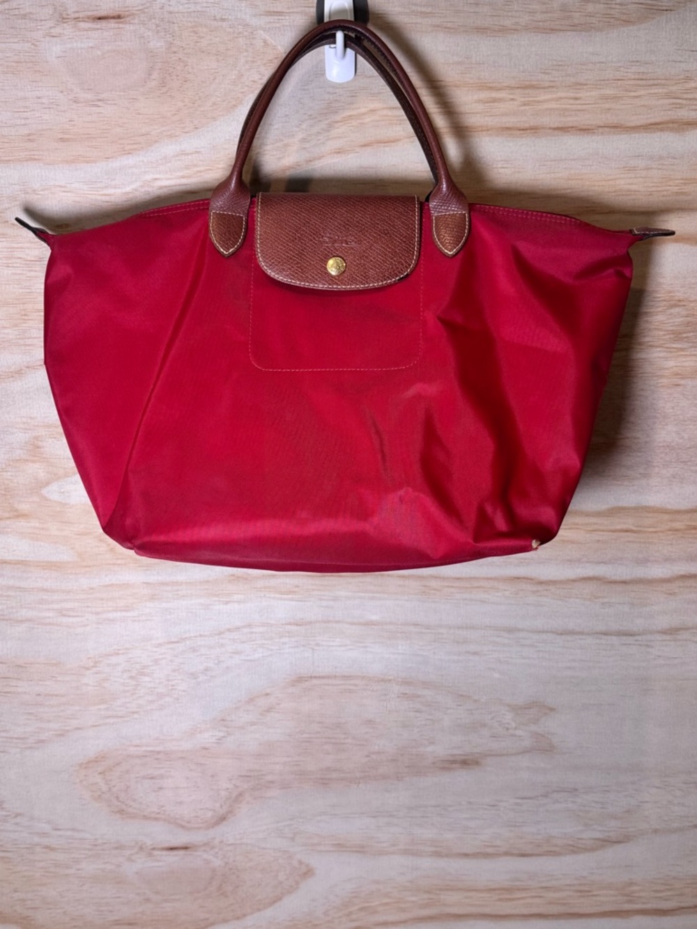 LONGCHAMP Red Nylon Tote Bag